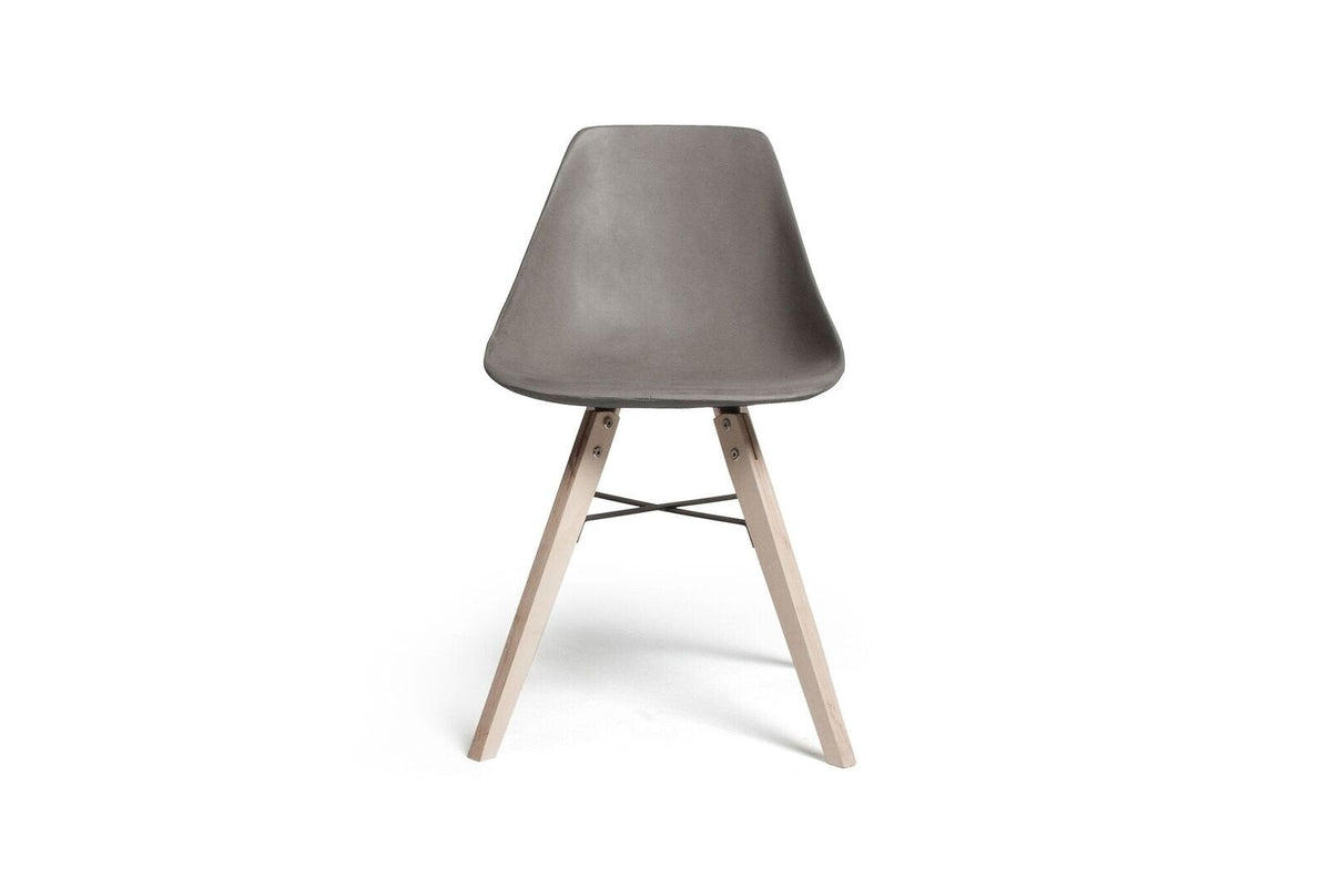 Hauteville Concrete Side Chair c/w Wood Legs-Lyon Beton-Contract Furniture Store