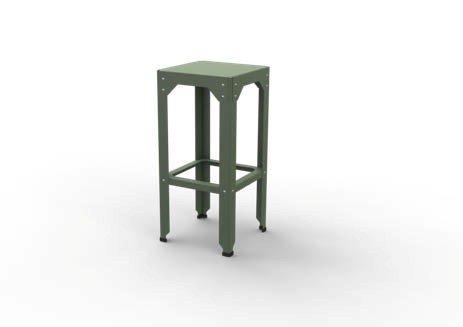 Hegoa High Stool-Matière Grise-Contract Furniture Store