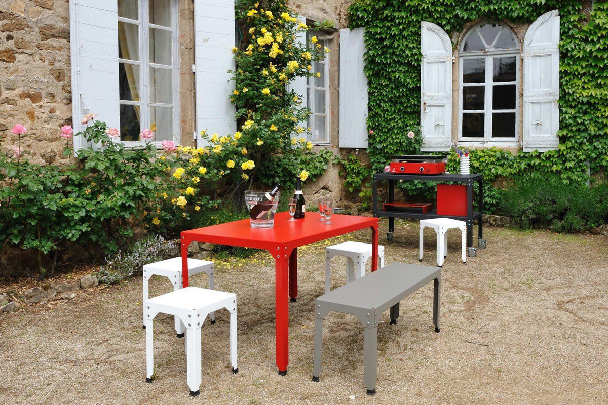 Hegoa Small Bench-Matière Grise-Contract Furniture Store