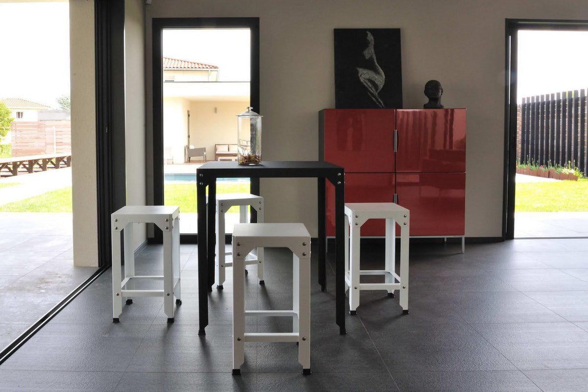 Hegoa Square Poseur Table-Matière Grise-Contract Furniture Store