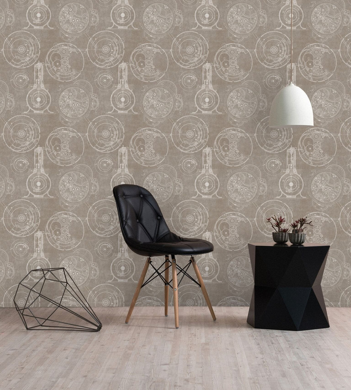 Horlogerie Taupe Wallpaper-Mind The Gap-Contract Furniture Store