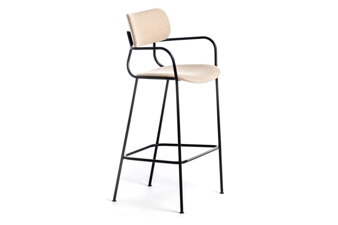 Kiyumi Fabric High Stool-Contract Furniture Store for hospitality, leisure & commercial projects