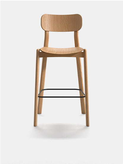 Kiyumi Wood High Stool-Contract Furniture Store for hospitality, leisure & commercial projects
