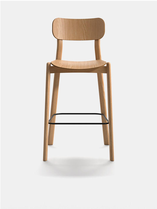 Kiyumi Wood High Stool-Contract Furniture Store for hospitality, leisure & commercial projects