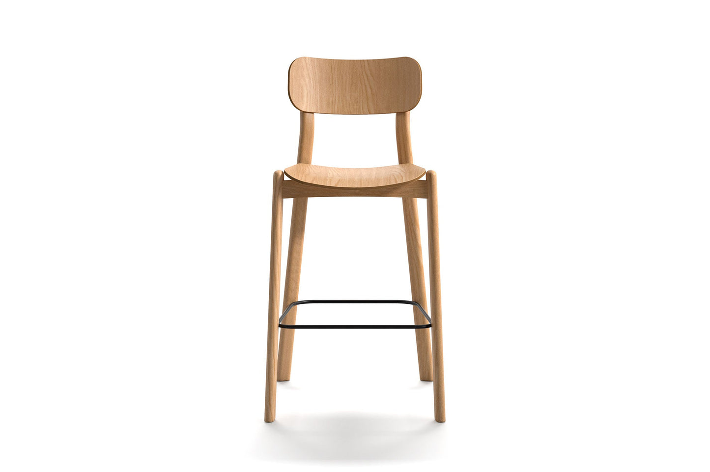 Kiyumi Wood High Stool-Contract Furniture Store for hospitality, leisure & commercial projects