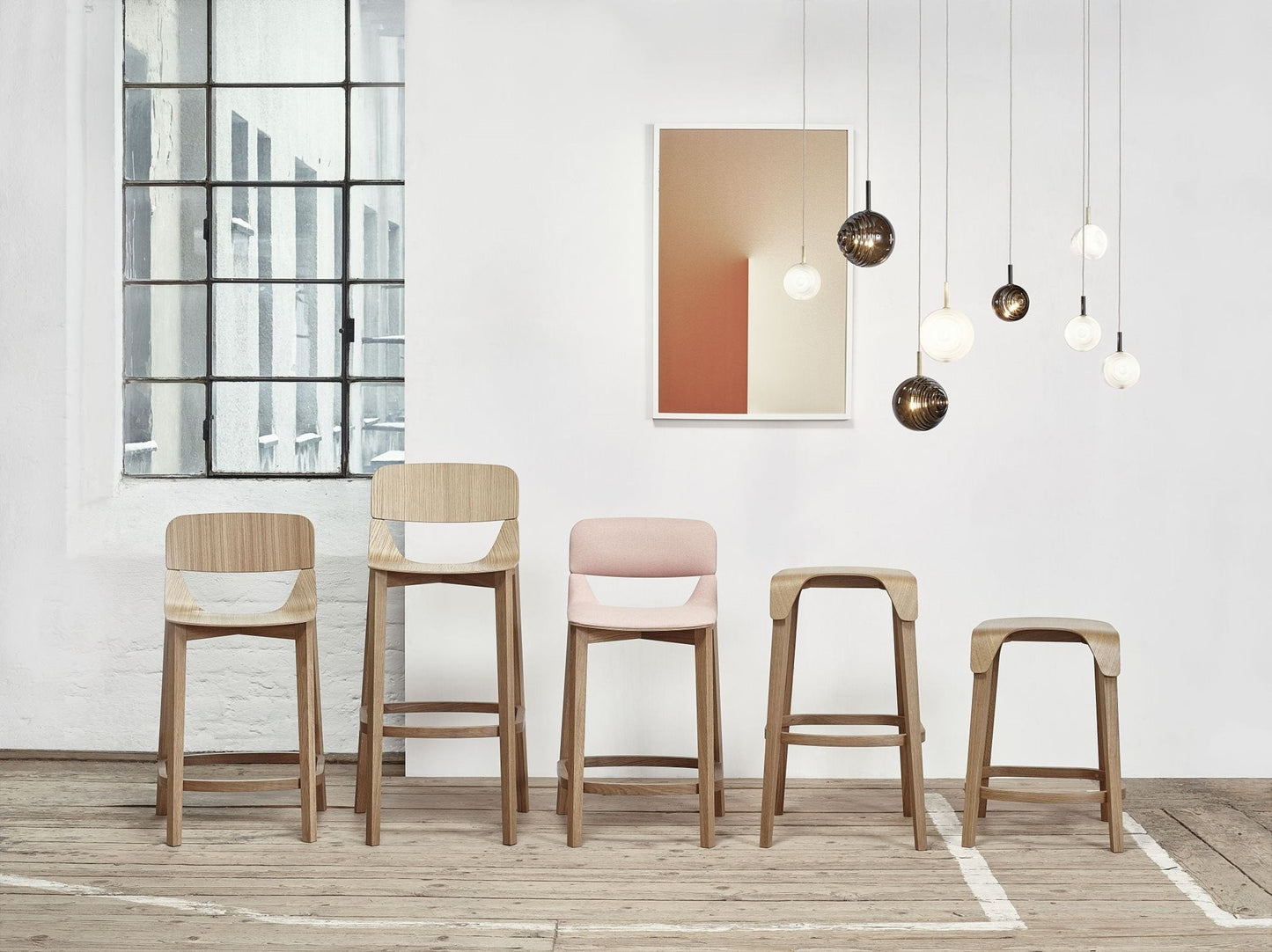 Leaf Upholstered High Stool-Contract Furniture Store for hospitality, leisure & commercial projects