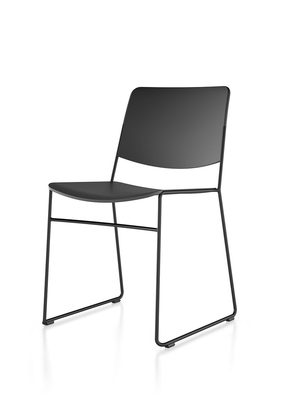 Link X60 Side Chair c/w Sled Legs-Fornasarig-Contract Furniture Store