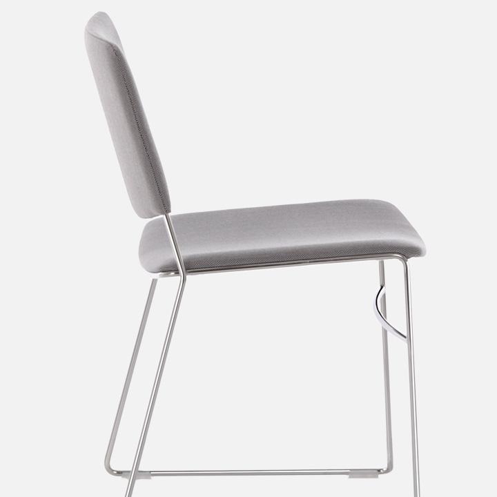 Link F Side Chair c/w Sled Legs-Fornasarig-Contract Furniture Store