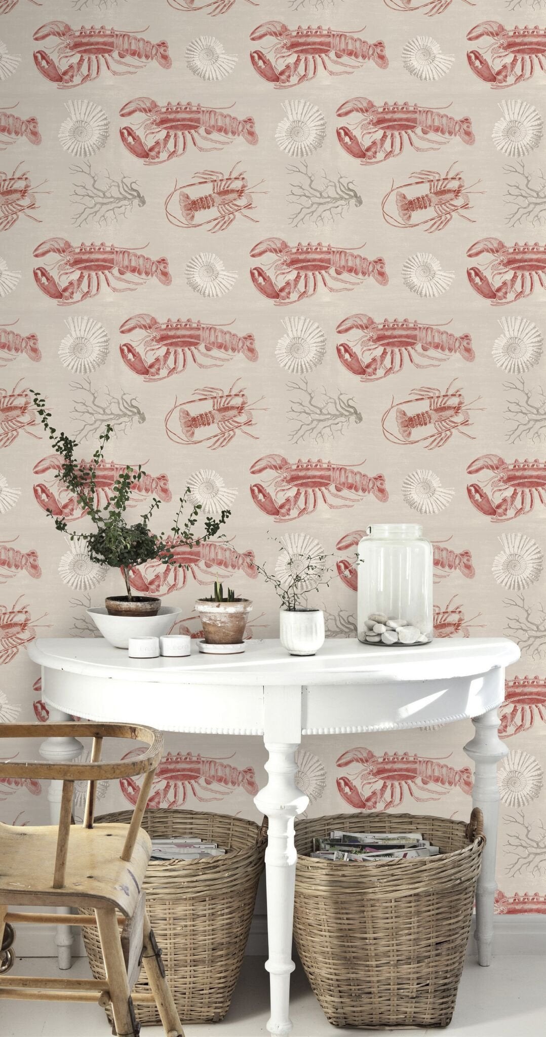 Lobster Taupe Wallpaper