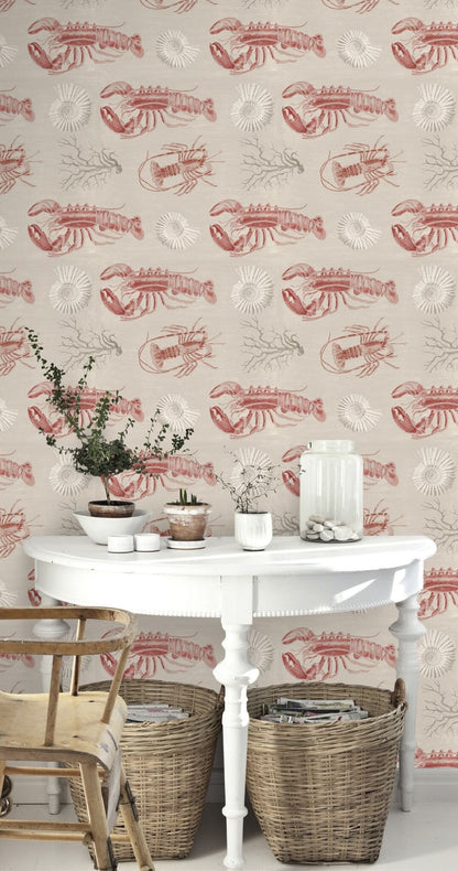 Lobster Taupe Wallpaper