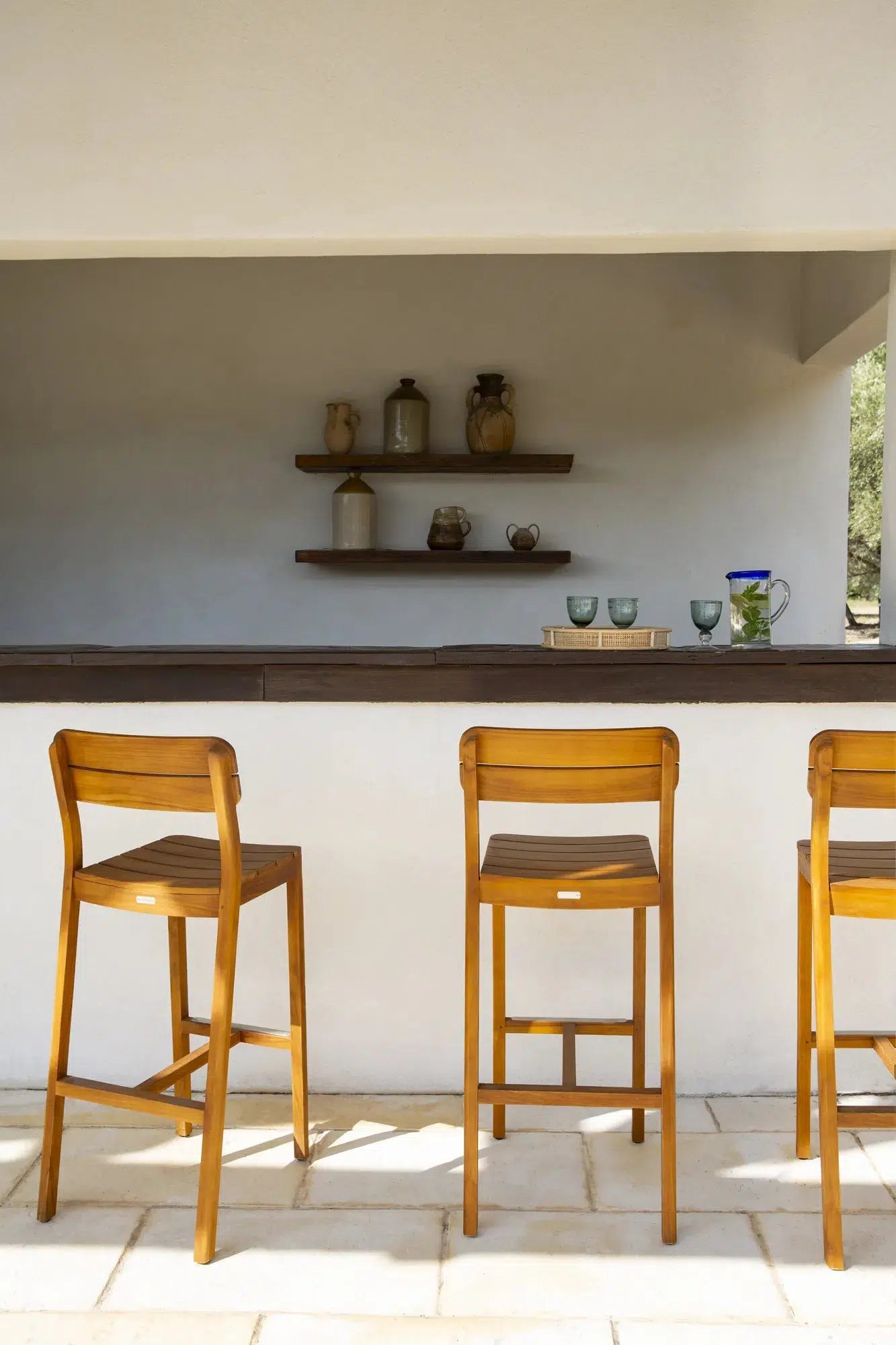 Lodge Teak High Stool-Contract Furniture Store for hospitality, leisure & commercial projects