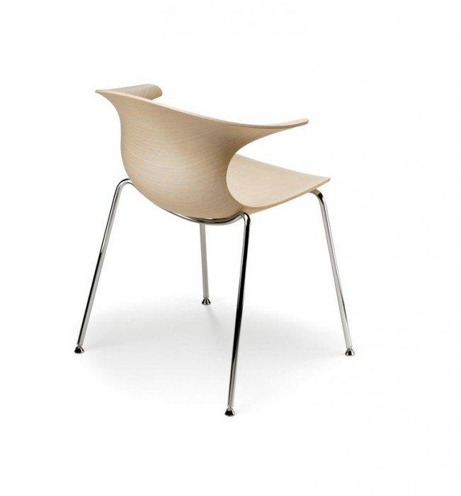 Loop 3D Wood 4 Legs Armchair