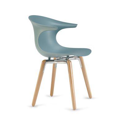 Loop Mono Wooden Legs Armchair-Contract Furniture Store for hospitality, leisure & commercial projects