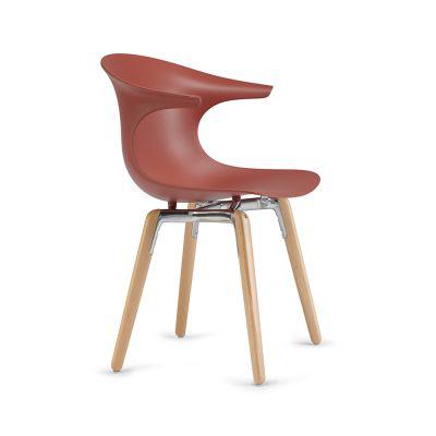 Loop Mono Wooden Legs Armchair-Contract Furniture Store for hospitality, leisure & commercial projects