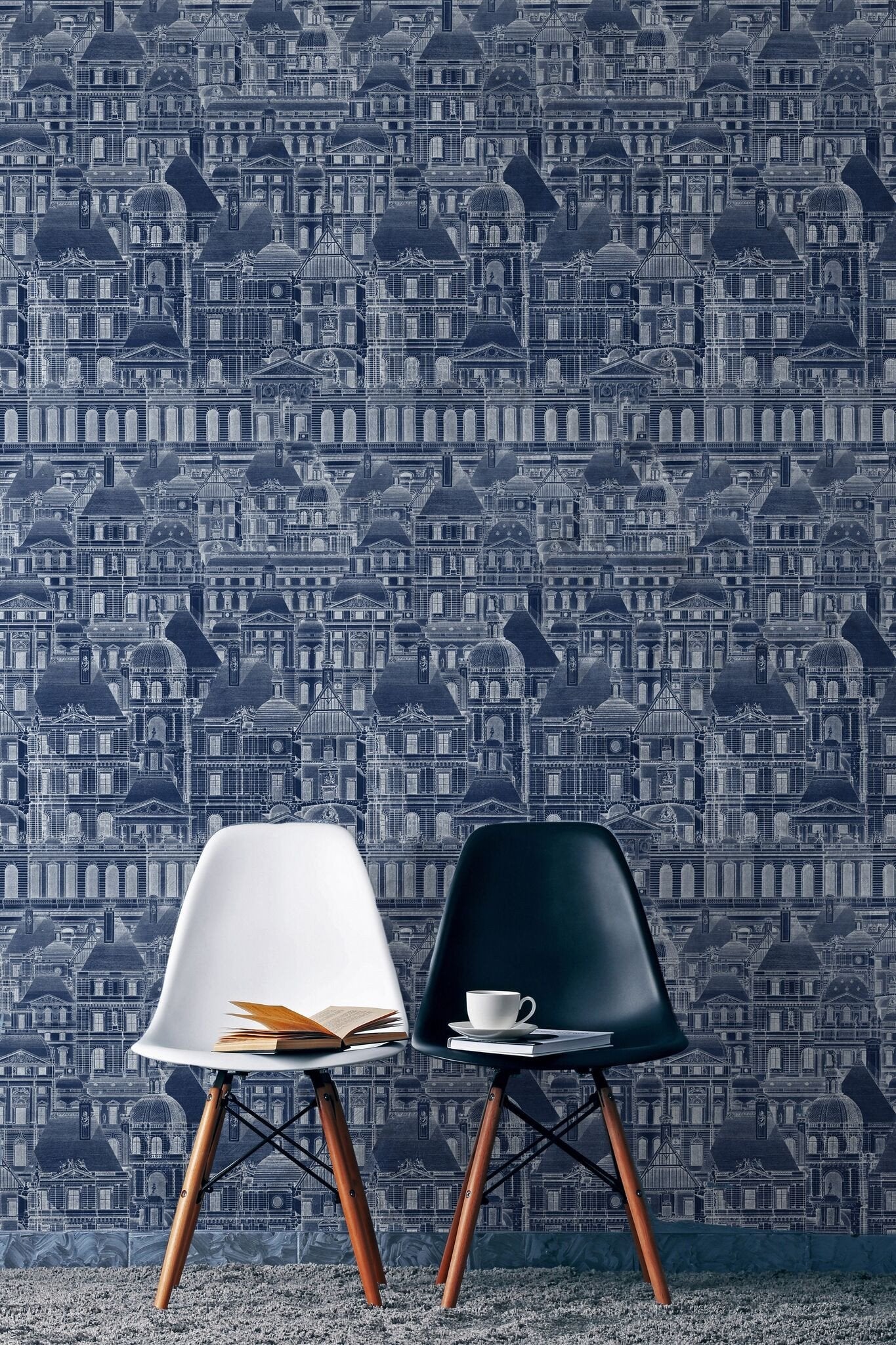 Louvre Blue Wallpaper-Mind The Gap-Contract Furniture Store