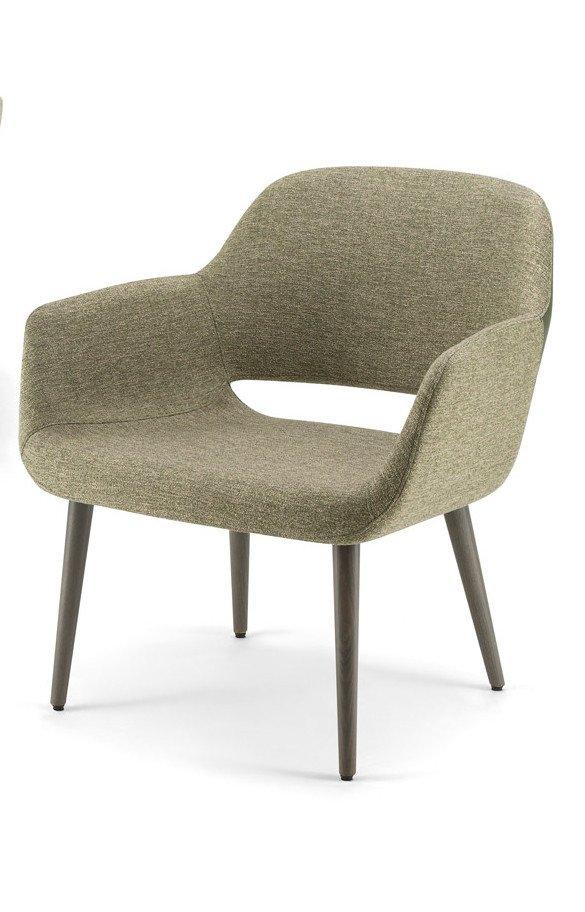 Magda 05 Lounge Chair c/w Wood Legs-Torre-Contract Furniture Store