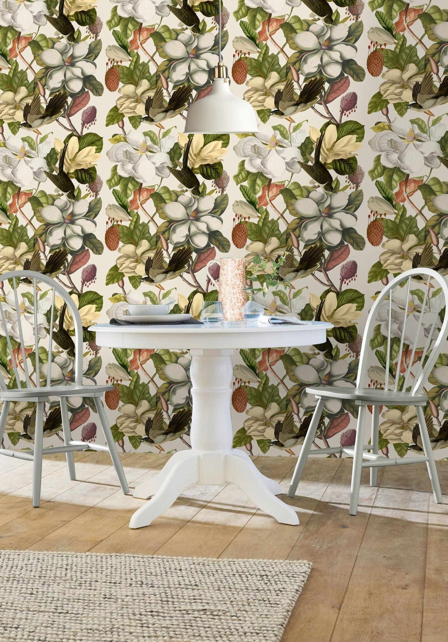 Magnolia Taupe Wallpaper