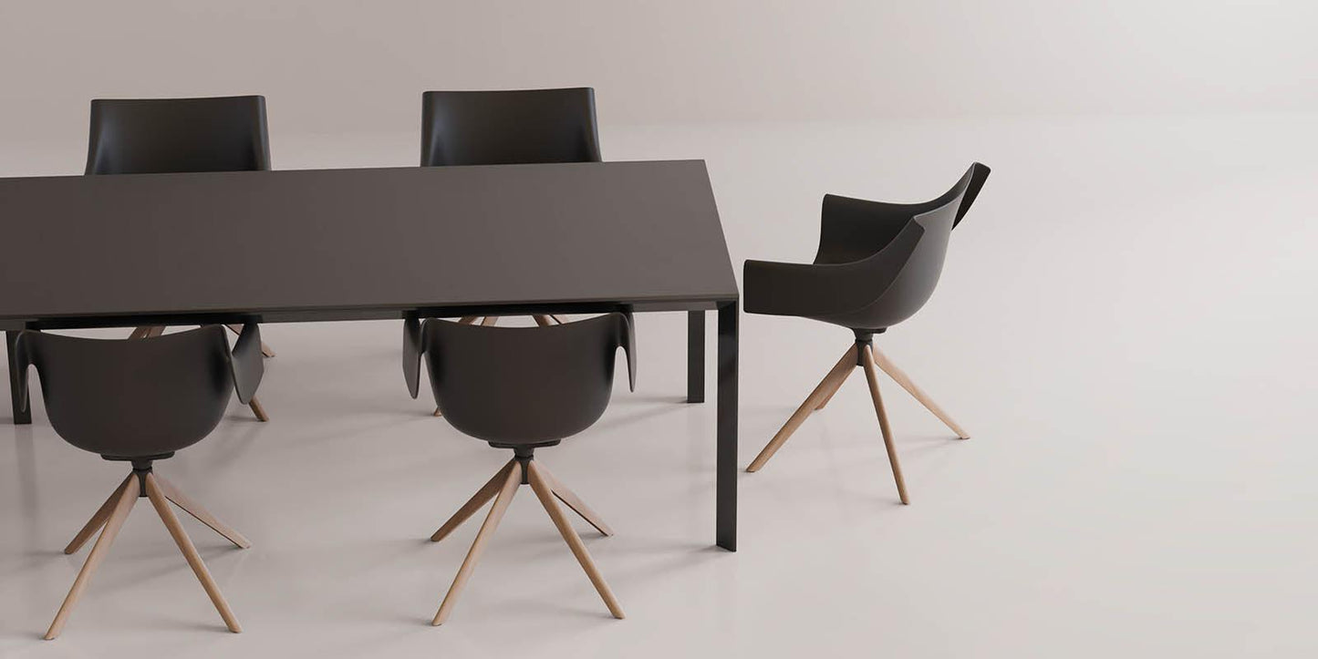 Manta Wooden Swivel Armchair-Contract Furniture Store for hospitality, leisure & commercial projects