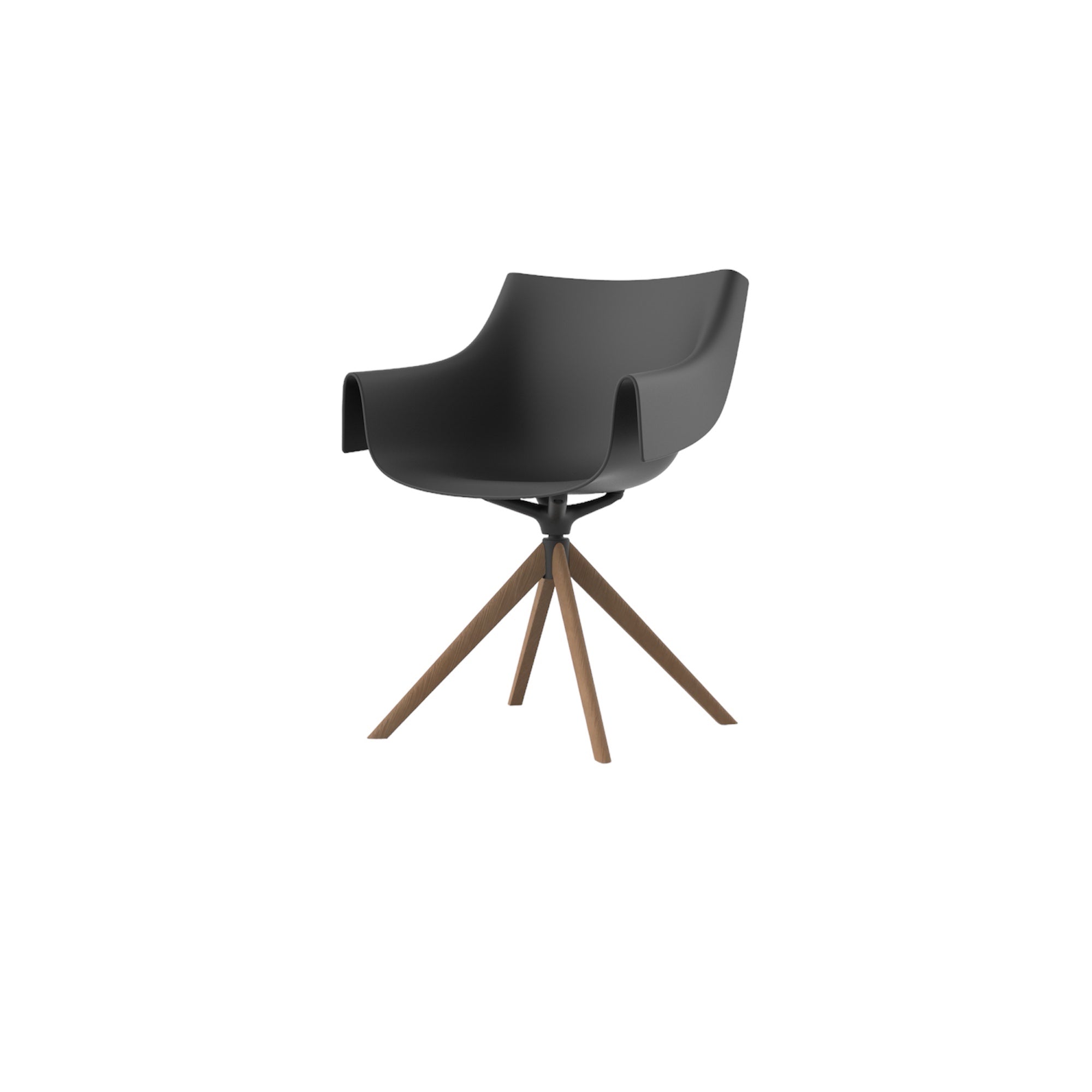 Manta Wooden Swivel Armchair-Vondom-Contract Furniture Store