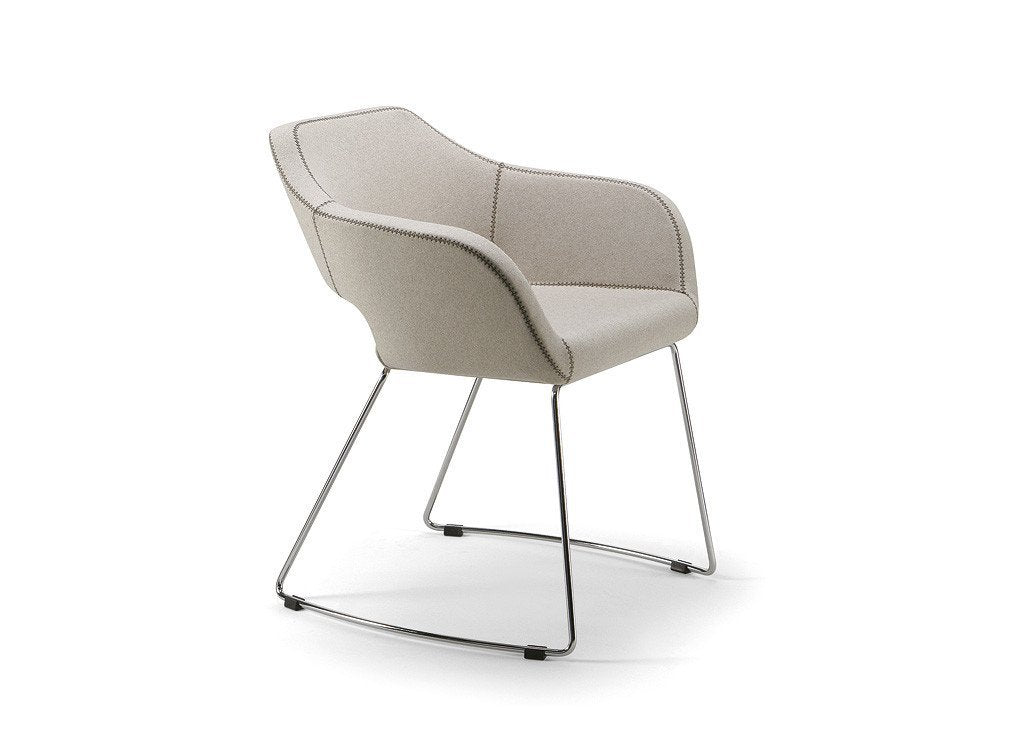 Manu 04 Armchair c/w Sled Legs-Torre-Contract Furniture Store