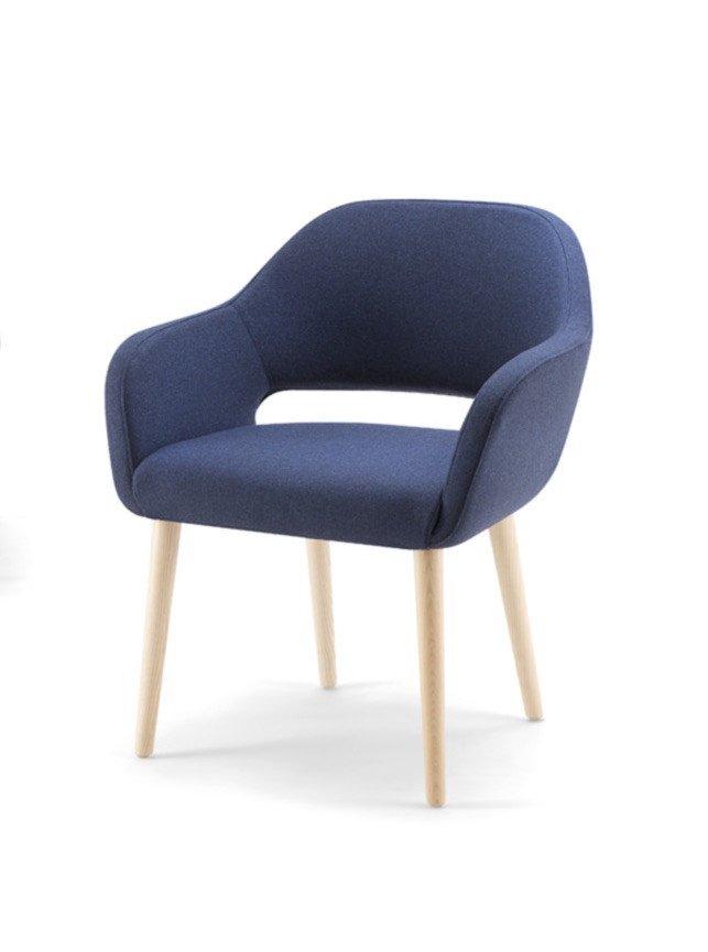 Manu 05 Lounge Chair c/w Wood Legs-Torre-Contract Furniture Store