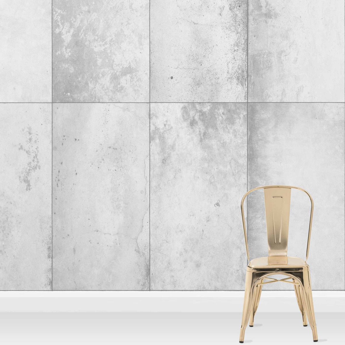 Meraki Concrete Panel Wallpaper-Woodchip &amp; Magnolia-Contract Furniture Store