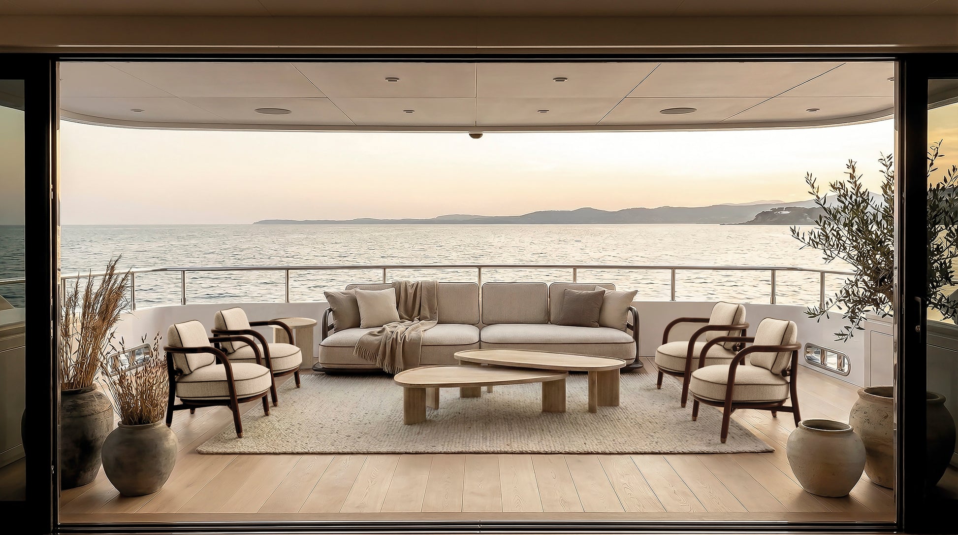 Meridies Travertine Coffee Table