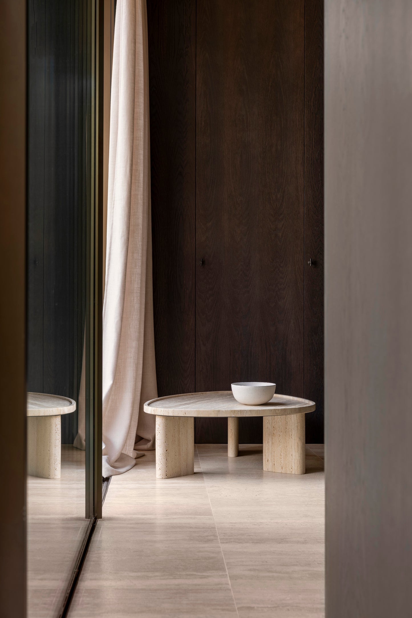 Meridies Travertine Coffee Table-Contract Furniture Store for hospitality, leisure & commercial projects