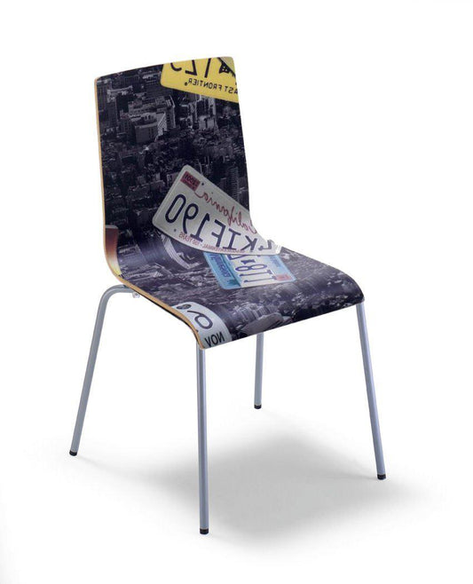 Mirò Printed 616 Side Chair-Contract Furniture Store for hospitality, leisure & commercial projects