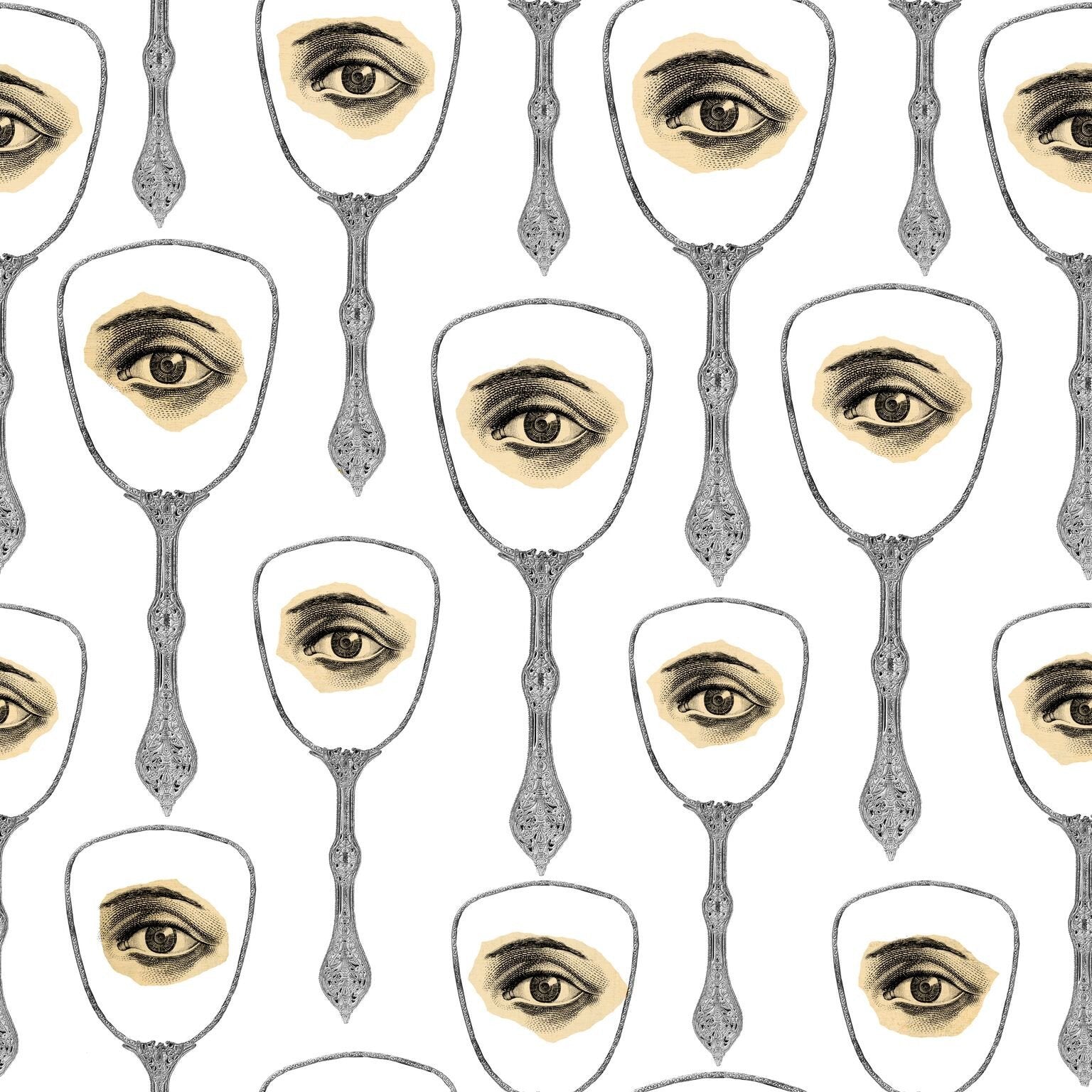 Mirror's Eye Neutral Wallpaper