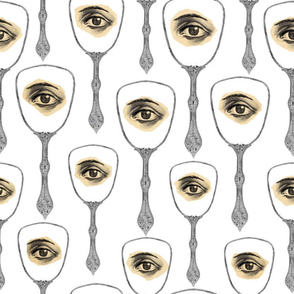 Mirror's Eye Neutral Wallpaper