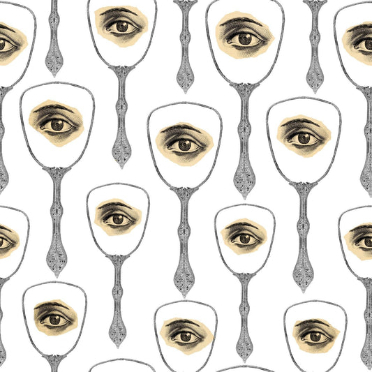 Mirror's Eye Neutral Wallpaper
