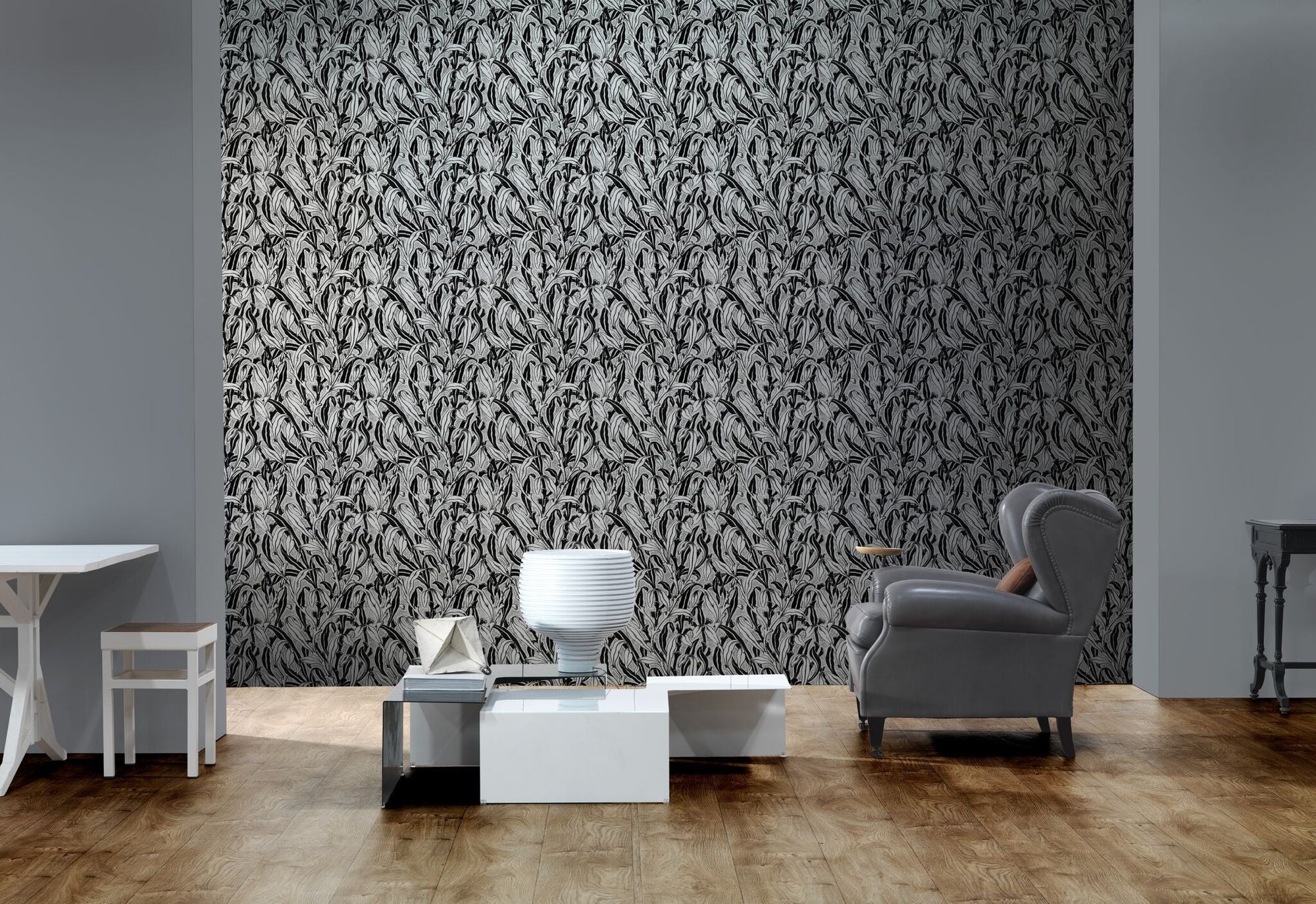 Mono Leaves Wallpaper-NLXL-Contract Furniture Store
