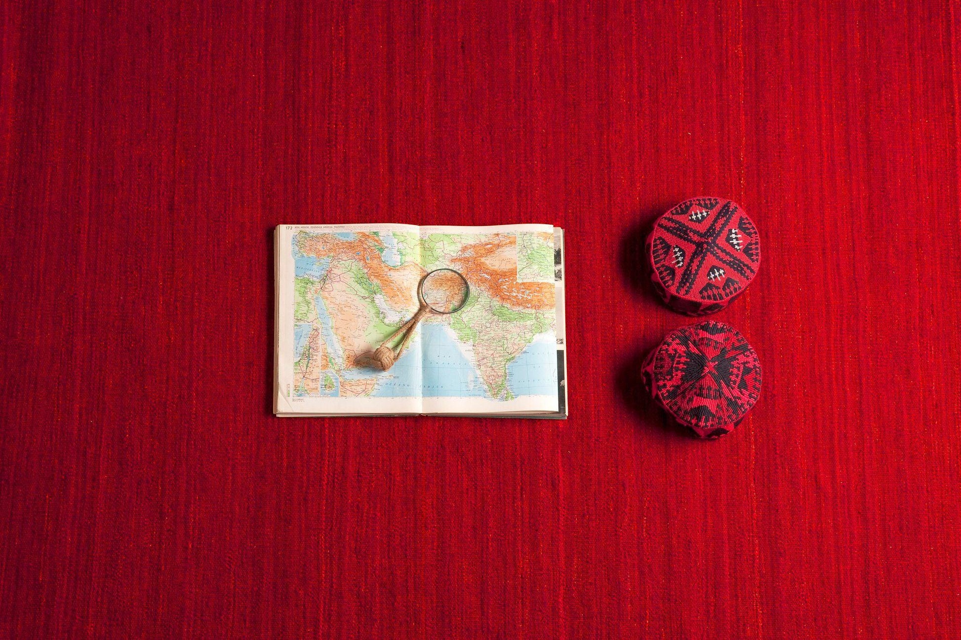 Natural Nomad Deep Red Rug