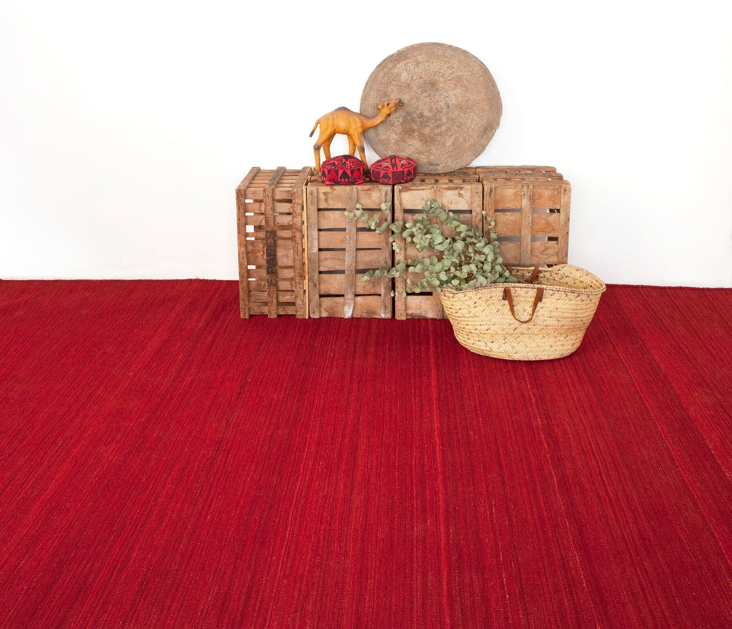 Natural Nomad Deep Red Rug