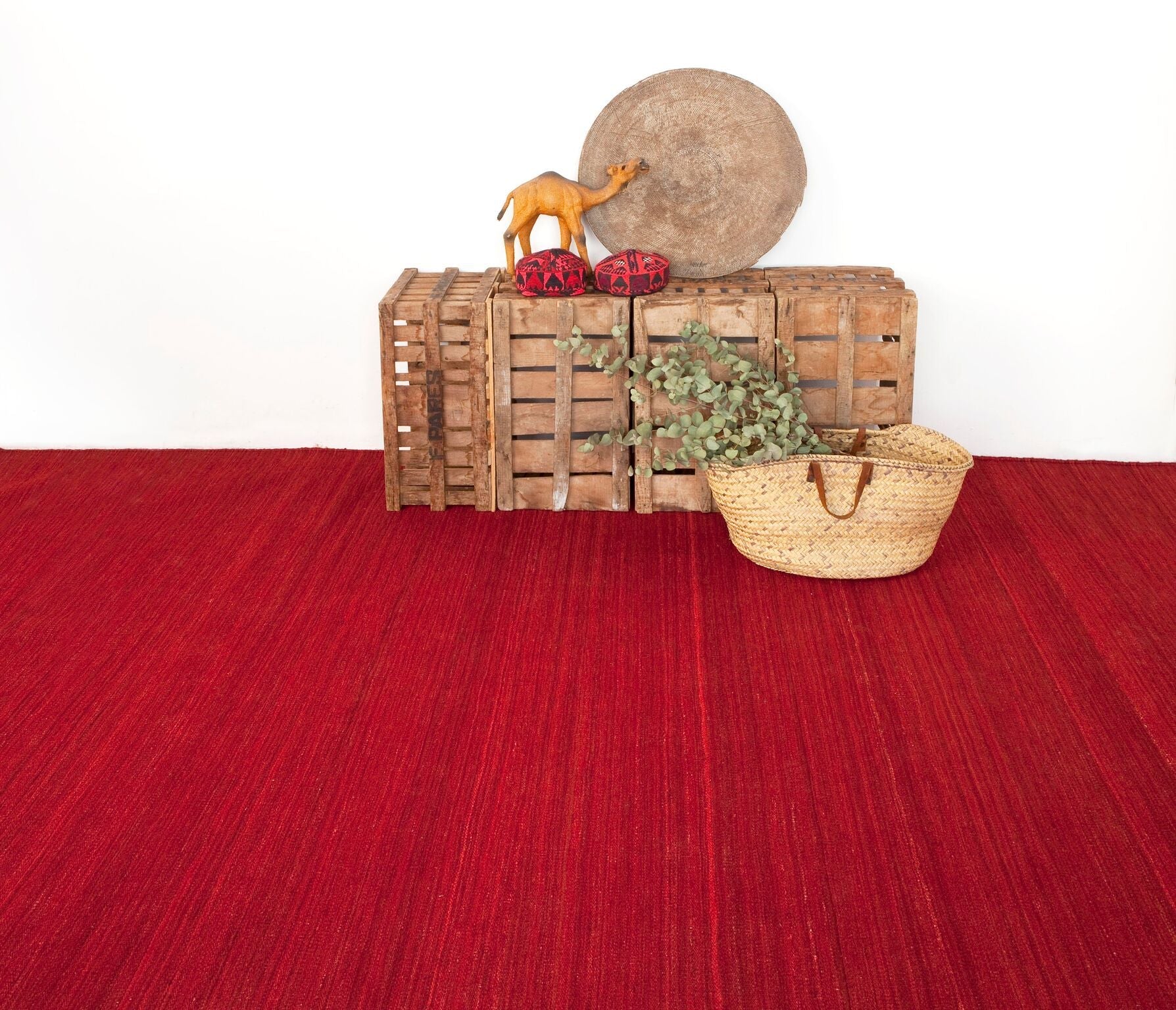 Natural Nomad Deep Red Rug