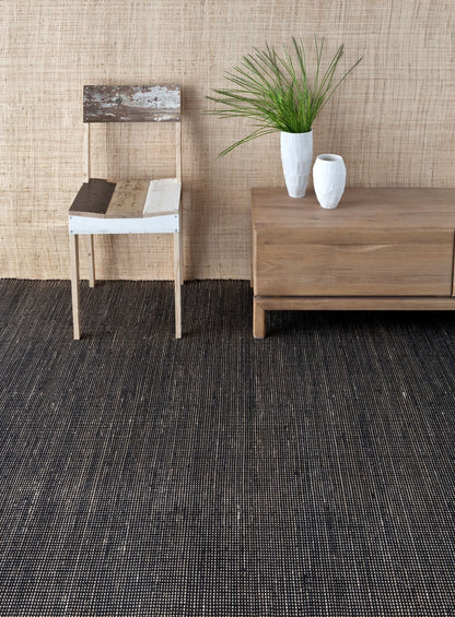 Natural Tatami Black Rug