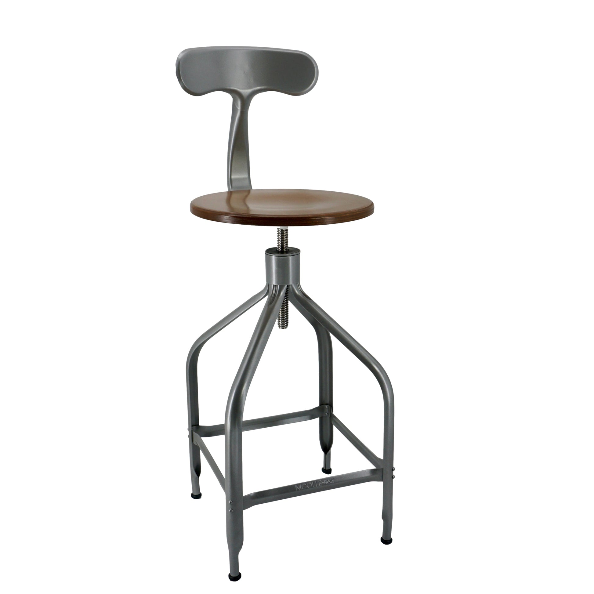 Nicolle® Adjustable Metal High Stool-Contract Furniture Store for hospitality, leisure & commercial projects