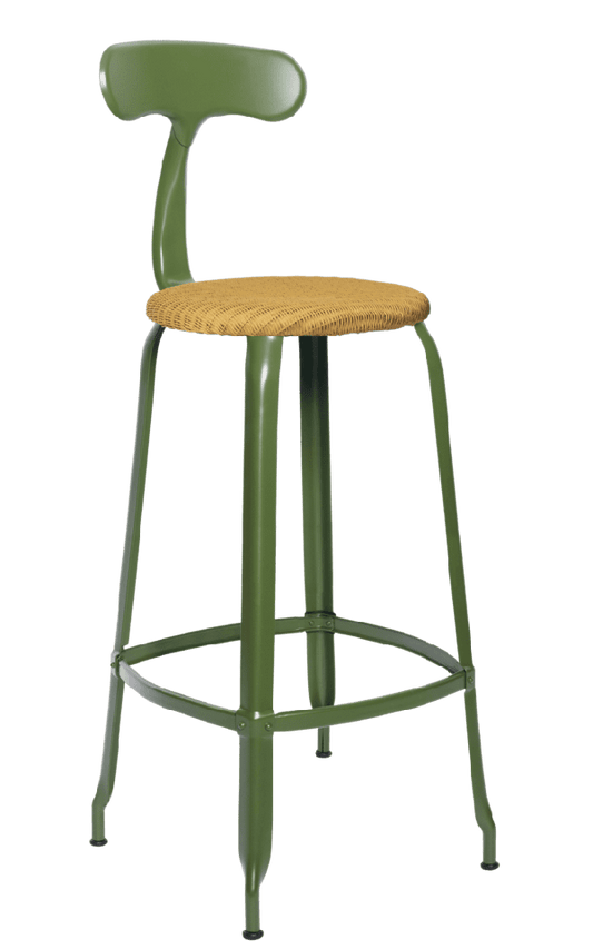 Nicolle® Loom & Metal High Stool-Contract Furniture Store for hospitality, leisure & commercial projects