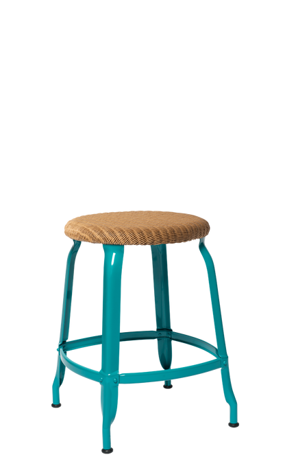 Nicolle® Loom & Metal Low Stool-Contract Furniture Store for hospitality, leisure & commercial projects