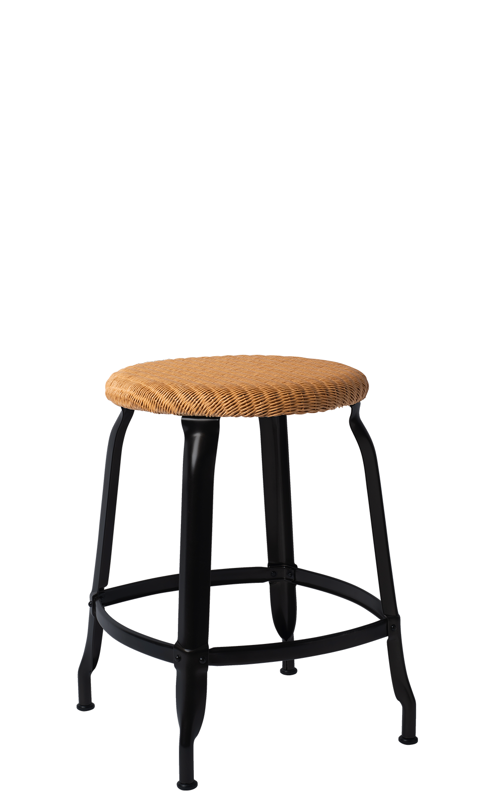 Nicolle® Loom & Metal Low Stool-Contract Furniture Store for hospitality, leisure & commercial projects