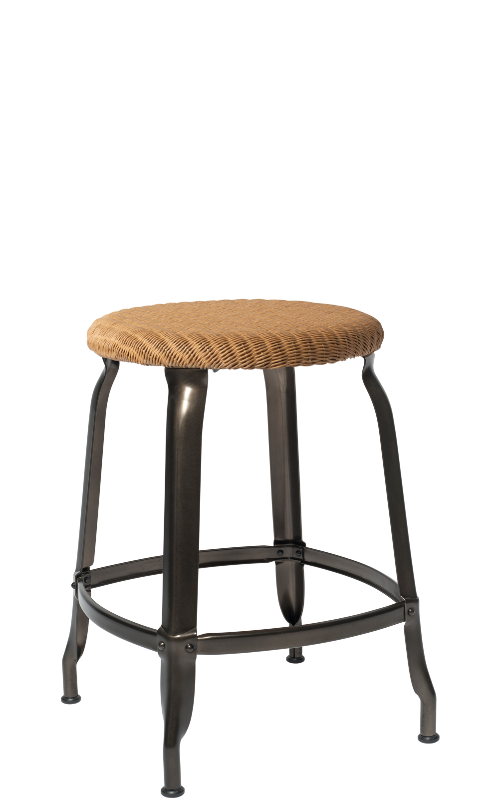 Nicolle® Loom & Metal Low Stool-Contract Furniture Store for hospitality, leisure & commercial projects
