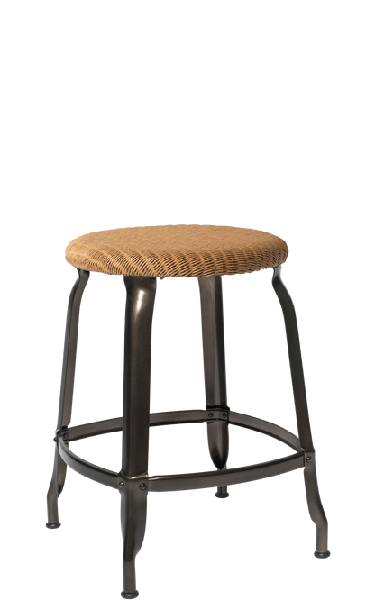 Nicolle® Loom & Metal Low Stool-Contract Furniture Store for hospitality, leisure & commercial projects