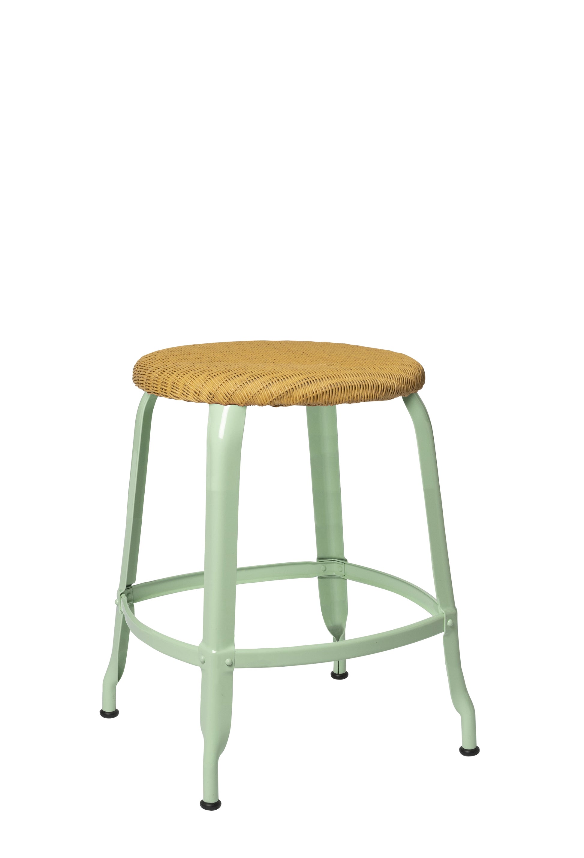 Nicolle® Loom & Metal Low Stool-Contract Furniture Store for hospitality, leisure & commercial projects