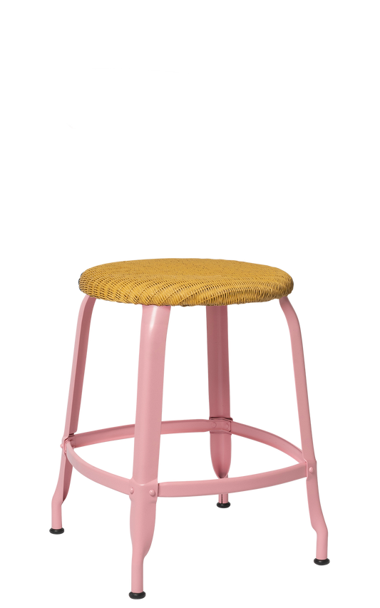 Nicolle® Loom & Metal Low Stool-Contract Furniture Store for hospitality, leisure & commercial projects