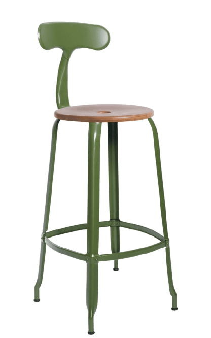 Nicolle® Wood & Metal High Stool-Contract Furniture Store for hospitality, leisure & commercial projects
