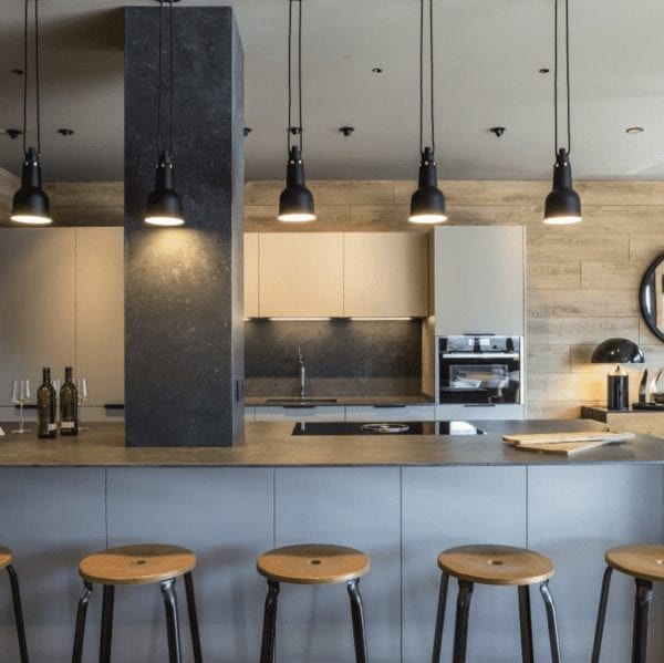 Nicolle® Wood & Metal High Stool-Contract Furniture Store for hospitality, leisure & commercial projects