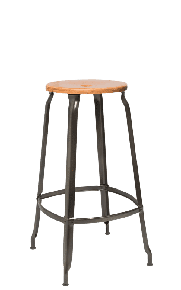 Nicolle® Wood & Metal High Stool-Contract Furniture Store for hospitality, leisure & commercial projects