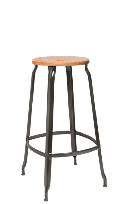 Nicolle® Wood & Metal High Stool-Contract Furniture Store for hospitality, leisure & commercial projects