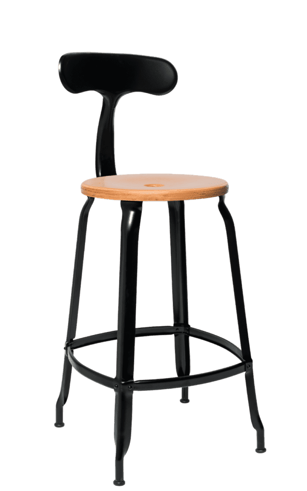 Nicolle® Wood & Metal High Stool-Contract Furniture Store for hospitality, leisure & commercial projects